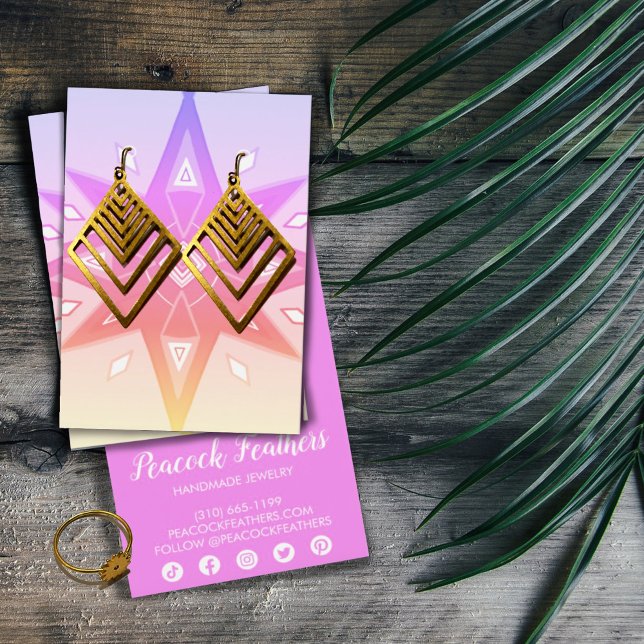 Boho Stars Earring Necklace Jewellery Display Card (Creator Uploaded)