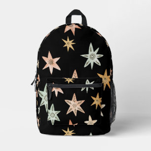 Boho stars  printed backpack
