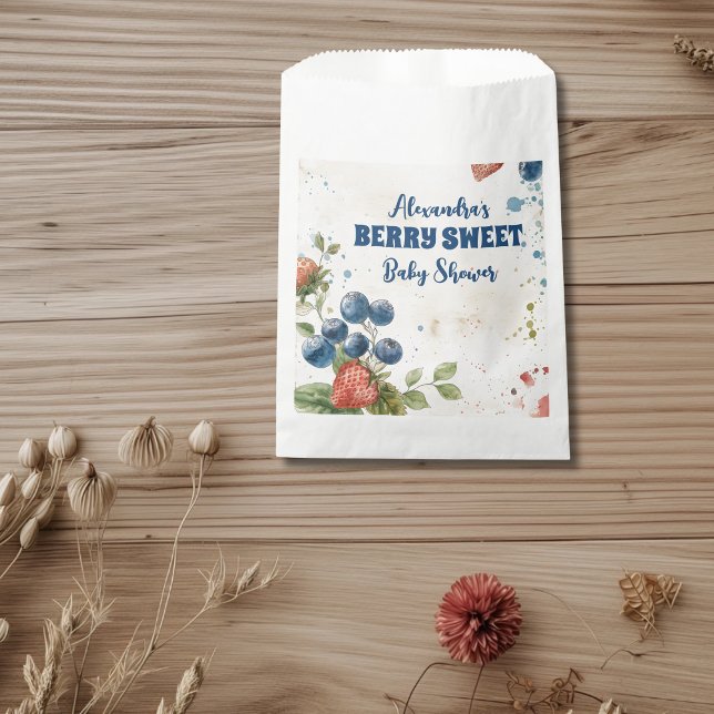 Boho Strawberry Berry Sweet Baby Shower Favour Bag (Creator Uploaded)