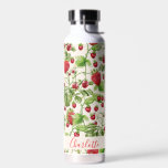 Boho Strawberry Fruit Greenery Personalised Name Water Bottle<br><div class="desc">Sip in style with this Boho Strawberry Fruit Greenery water bottle, personalised with your name! Featuring a delightful blend of juicy strawberries and lush greenery, this design brings a fresh and whimsical touch to your everyday hydration. Perfect for nature lovers and those who adore a boho aesthetic, this water bottle...</div>