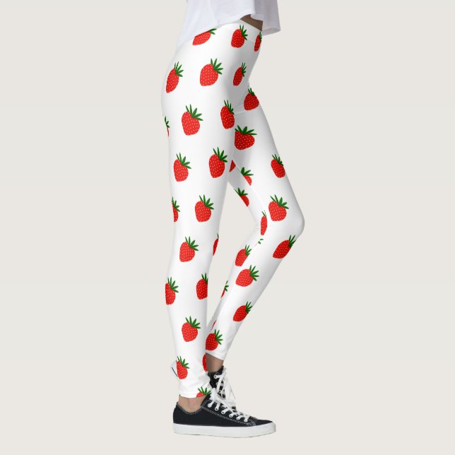 Boho Strawberry Leggings - Custom Berry Print Gift (Right)