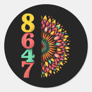 Boho Style 86 47 Trump Not My President 2 Classic Round Sticker