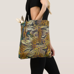 Boho Style Abstract World Tote Bag