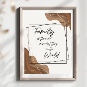 Boho Style Art Family is the Most Important Thing Poster
