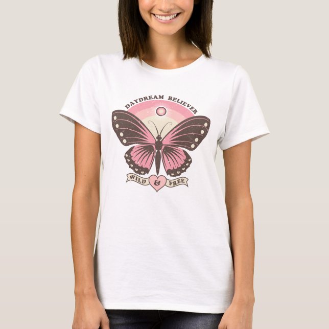 Boho Style Butterfly - Daydream - Wild & Free T-Shirt (Front)
