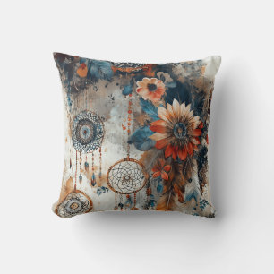 Boho style design with dreamcatchers cushion