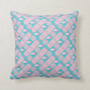 boho style ethic feathers pattern cushion