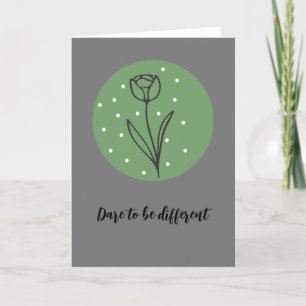 Boho Style Floral Blank Card Subtle Elegance