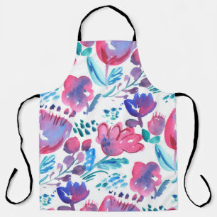 boho style floral rustic hand drawn illustration.  apron