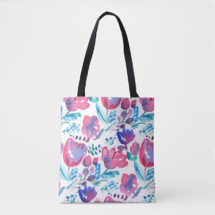 boho style floral rustic hand drawn illustration. tote bag