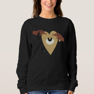 Boho Style Heart And Eye Mystic Alchemy Sweatshirt
