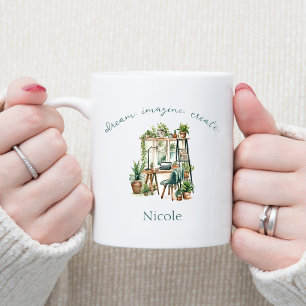 Boho Style Motivational Quote Dream Imagine Create Coffee Mug