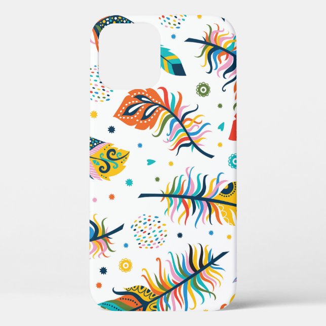 Boho style, seamless feather pattern. Case-Mate iPhone case (Back)