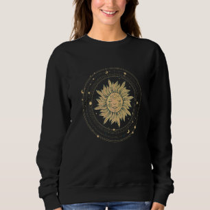 Boho Style Sun Moon Eye Mystic Alchemy Sweatshirt