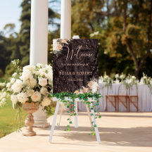 Boho Style with Gold Star Wedding Welcome Sign