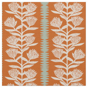 Boho summer cottage geometric terracotta minimalis fabric