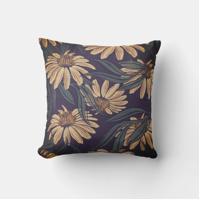 Boho Summer Daisies Cushion (Front)