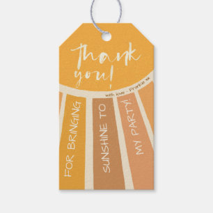 Boho Summer First Trip Around Sun Photo Birthday Gift Tags