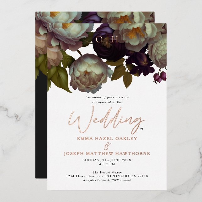 Boho Summer Rose Vintage aestethic Wedding (Front/Back)