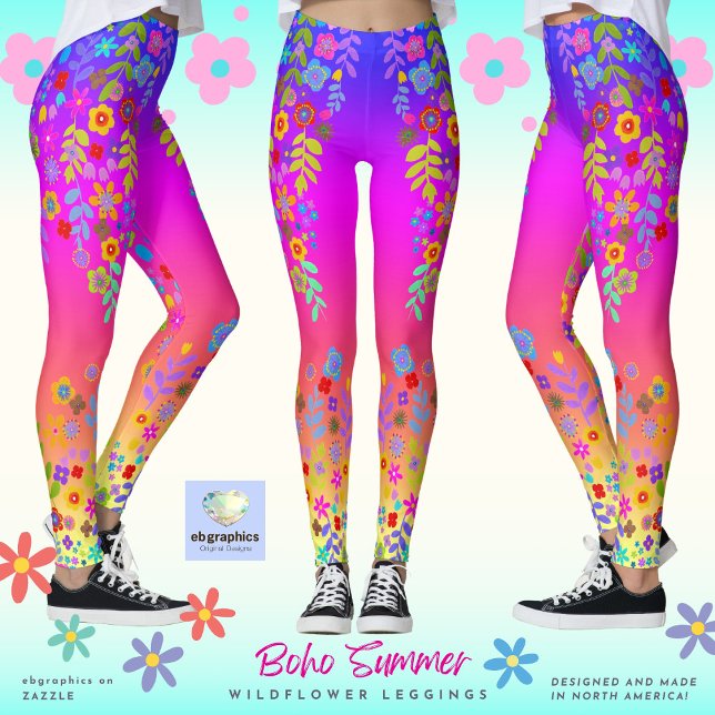 Boho Summer Wildflower Leggings (Creator Uploaded)