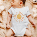 Boho Sun 1st Birthday First Trip Little Sunshine Baby Bodysuit<br><div class="desc">A wonderful addition to your party! Boho Sun / Sunshine Theme.</div>