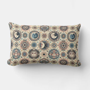Boho Sun and Moon Lumbar Cushion