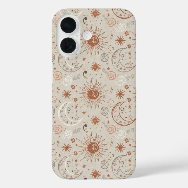 Boho Sun and Moon Pattern Case-Mate iPhone Case (Back)