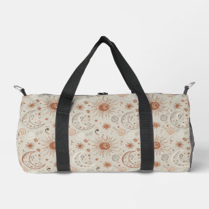 Boho Sun and Moon Pattern Duffle Bag