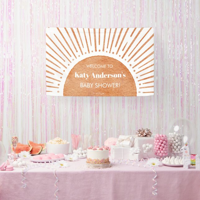 Boho Sun Baby Shower Welcome Banner (Party)