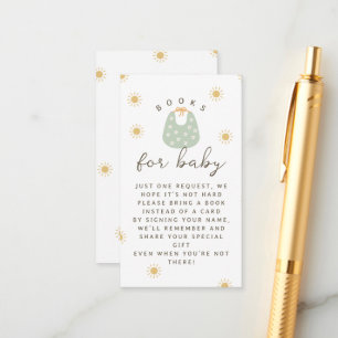 Boho Sun Bib Boy´s Baby Shower Diaper Raffle Enclosure Card