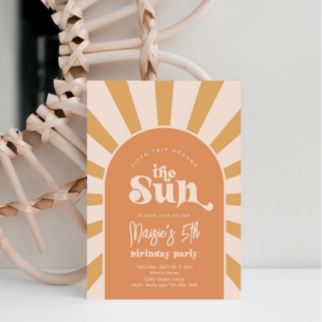 Boho Sun Birthday Invitation | Girl Sun Invitation (Creator Uploaded)