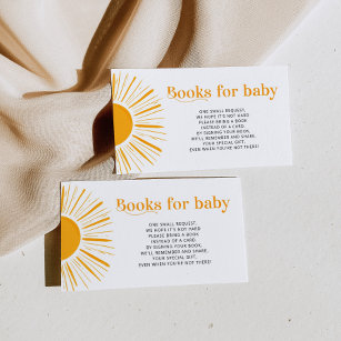 Boho sun books for baby ticket enclosure card