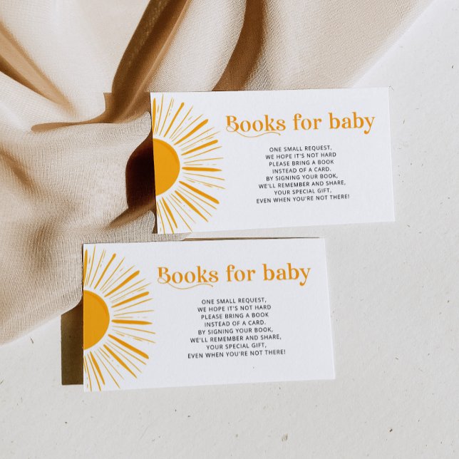 Boho sun books for baby ticket enclosure card (Creator Uploaded)