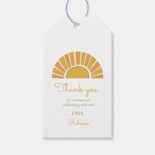 Boho Sun Colourful Baby Shower Gift Tags