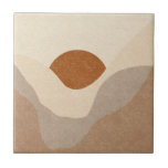 Boho Sun Desert Sand Ceramic Tile<br><div class="desc">Abstract boho style sun,  desert and sand in cream,  terracotta,  sand colours. Great for kitchen backsplash accent,  bathroom tile,  single ceramic decorative tile,  and other creative applications for you DIY home projects. Available in 2 sizes.</div>