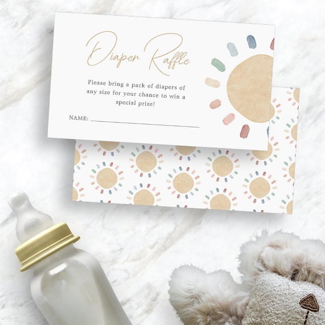 Boho Sun Diaper Raffle Enclosure Card (Boho Sun Diaper Raffle Enclosure Card
)