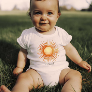 Boho Sun  First Birthday Baby Bodysuit