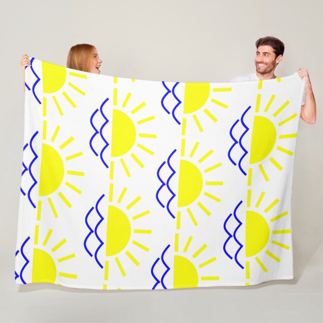 Boho Sun  Fleece Blanket (In Situ)