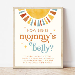 Boho Sun How Big is Mummy's Belly Game Sign