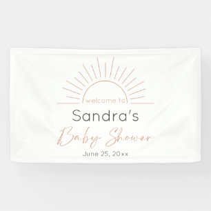 Boho Sun Modern Baby Shower Banner