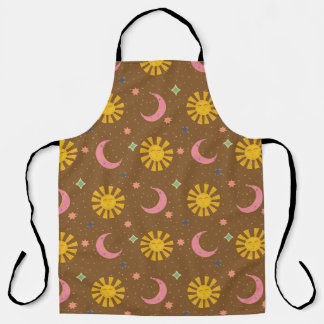 Boho Sun & Moon Celestial Apron