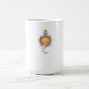 Boho Sun Moon Celestial Coffee Mug Witchy Cup