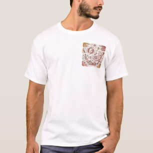 Boho Sun Moon Celestial Floral Design T-Shirt