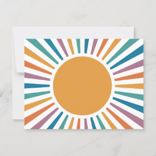 Boho sun postcard