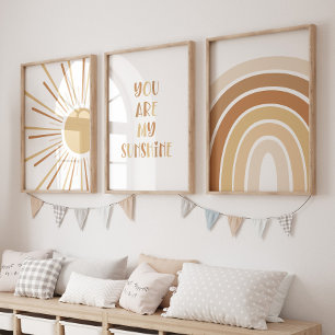 Boho Sun Quote Rainbow Kids Room
