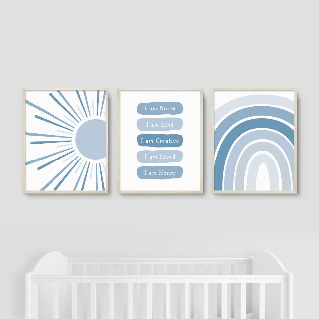 Boho Sun Rainbow Custom Name Kids Affirmations (Creator Uploaded)