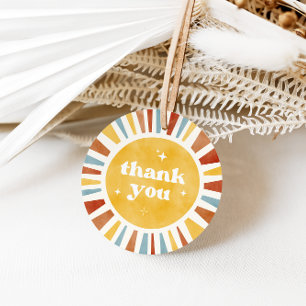 Boho Sun Thank You Favour Tags