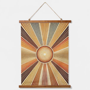 "Boho Sun Wall Tapestry – Golden Sunburst with Ear