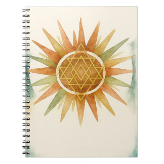 Boho Sunburst Watercolor Notebook – Personalised