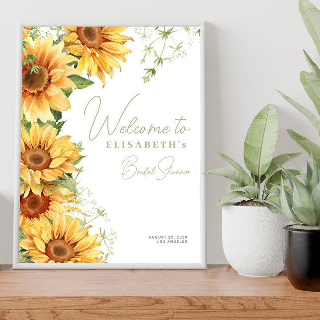 Boho sunflower bridal shower welcome sign (Creator Uploaded)